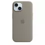Capa de silicone Apple iPhone 15 MagSafe Clay castanho