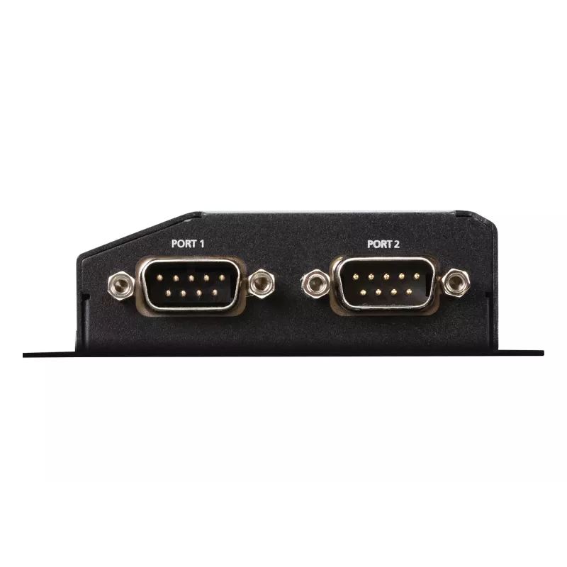 ATEN Altusen SN3002P servidor de dispositivos, 2 portas RS-232, LAN 100 Mb, montável em secretária, parede ou calha DIN