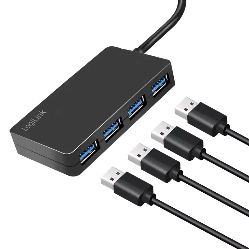 LogiLink hub USB 3.2 Gen1 de 4 portas preto 5000 Mbit/s ABS