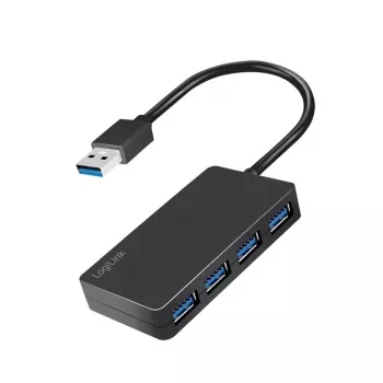 LogiLink hub USB 3.2 Gen1 de 4 portas preto 5000 Mbit/s ABS