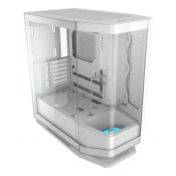 Caixa para PC midi-tower Cougar FV270 — branca, suporta ATX/ EATX/ Micro-ITX, 2×3,5 polegadas + 2×2,5 polegadas, ventoinha 120/140 mm