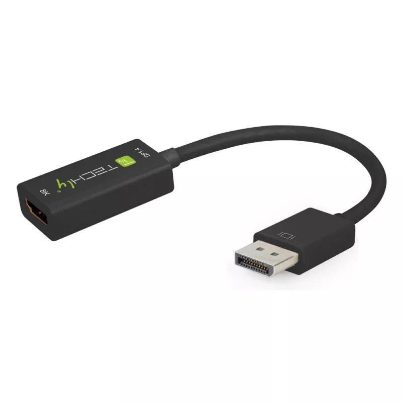 Techly IADAP-DP-HDMIF8K adaptador ativo de DisplayPort 1.4 (M) para HDMI (F), 8K, preto