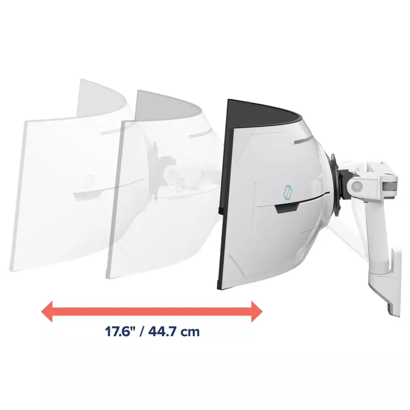 Ergotron HX Series HX ARM COM ARTICULAÇÃO DE ROTAÇÃO PARA CARGAS MUITO PESADAS PAREDE BRANCO PARA MONITORES 1000R 57 POLEGADAS