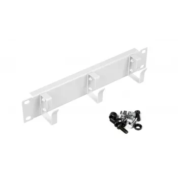Equip EZMR-10-G painel passa-cabos de 10 polegadas 1U com argolas, cinzento claro
