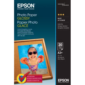 Papel fotográfico Epson brilhante - A3+ - 20 folhas