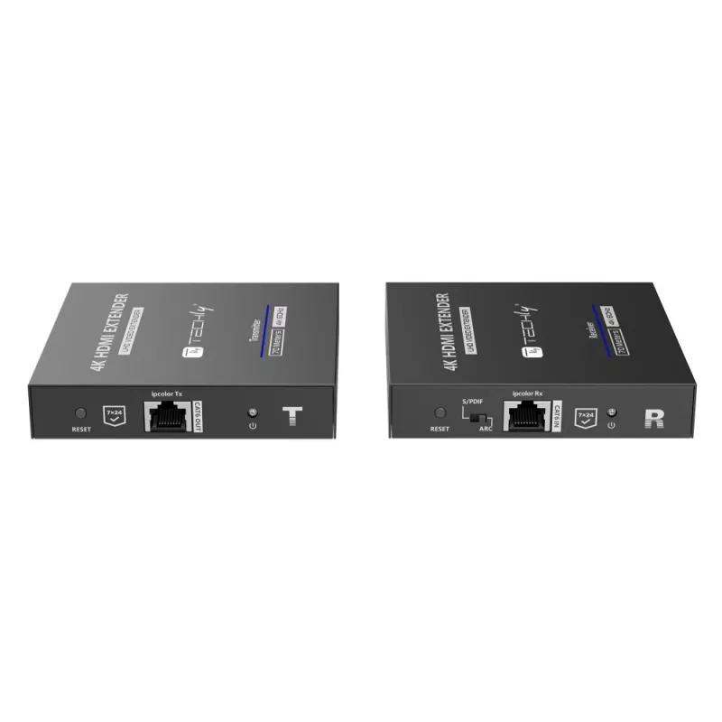 Techly IDATA-EXT-676 transmissor e recetor AV preto