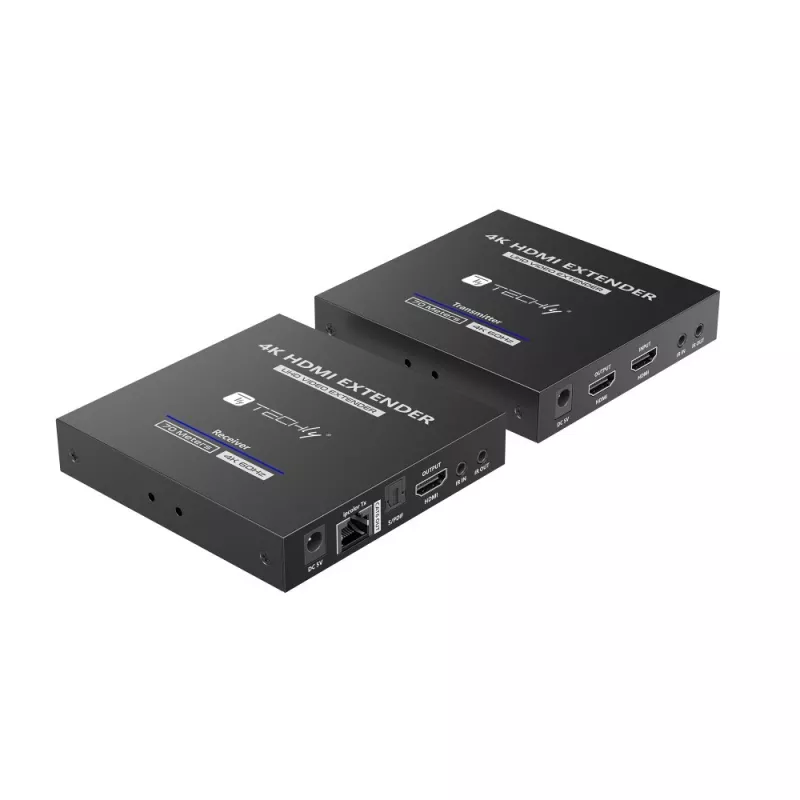 Techly IDATA-EXT-676 transmissor e recetor AV preto