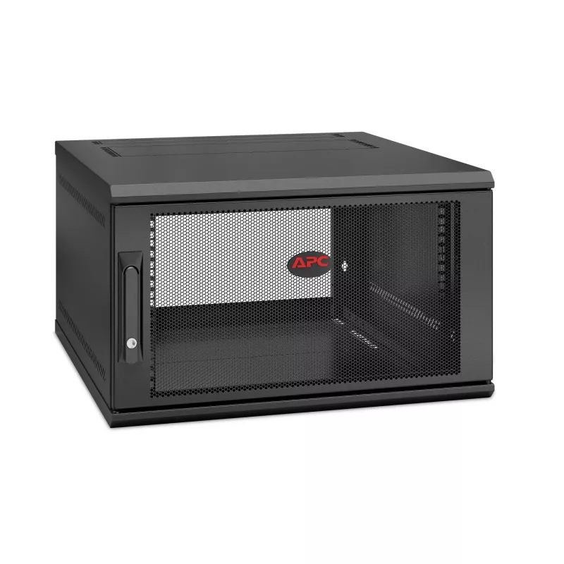 APC NetShelter WX AR106SH6, 6U, armário de patch 19 polegadas, montagem na parede, pré-montado, 600 mm de profundidade