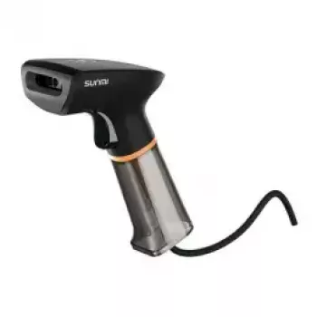 Leitor de códigos de barras portátil SUNMI U2 2D USB preto — imager para retalho, ligação USB com fio