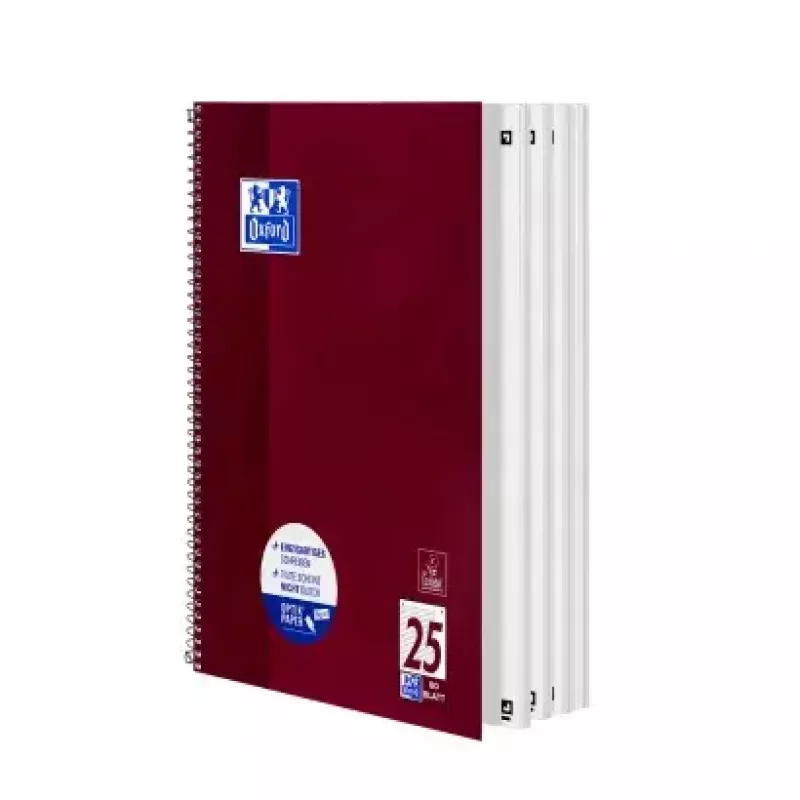 Caderno Oxford 100050355 A4 80 folhas bordô