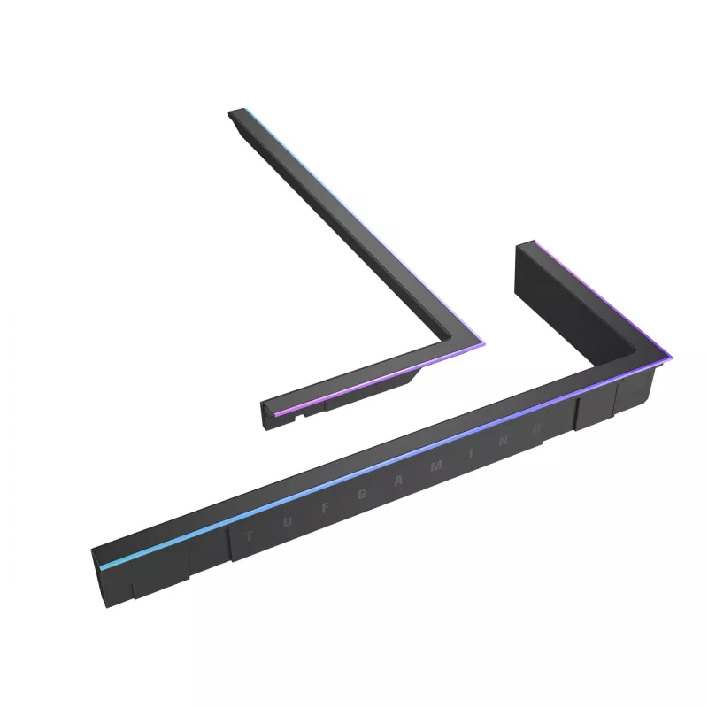 Kit de reforço de iluminação RGB ASUS TUF GAMING GT502 Horizon — ARGB 3 pinos, 5 V, 1,44 A, fixação magnética, compatível com Midi-Tower, preto