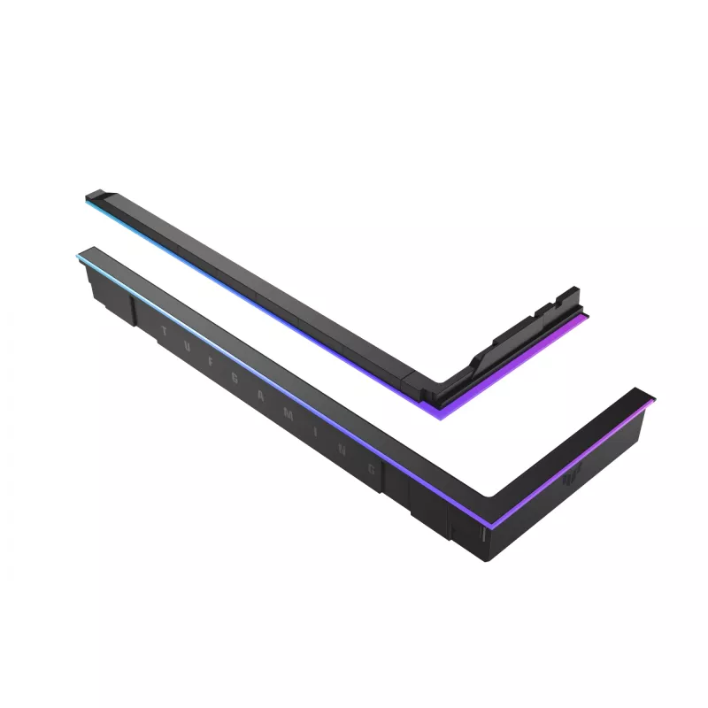 Kit de reforço de iluminação RGB ASUS TUF GAMING GT502 Horizon — ARGB 3 pinos, 5 V, 1,44 A, fixação magnética, compatível com Midi-Tower, preto