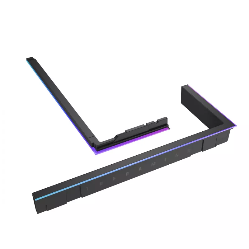 Kit de reforço de iluminação RGB ASUS TUF GAMING GT502 Horizon — ARGB 3 pinos, 5 V, 1,44 A, fixação magnética, compatível com Midi-Tower, preto