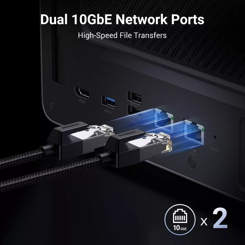 Ugreen DXP6800 Pro NAS Desktop Intel® Core™ i5 8 GB DDR5 Cinzento, Preto