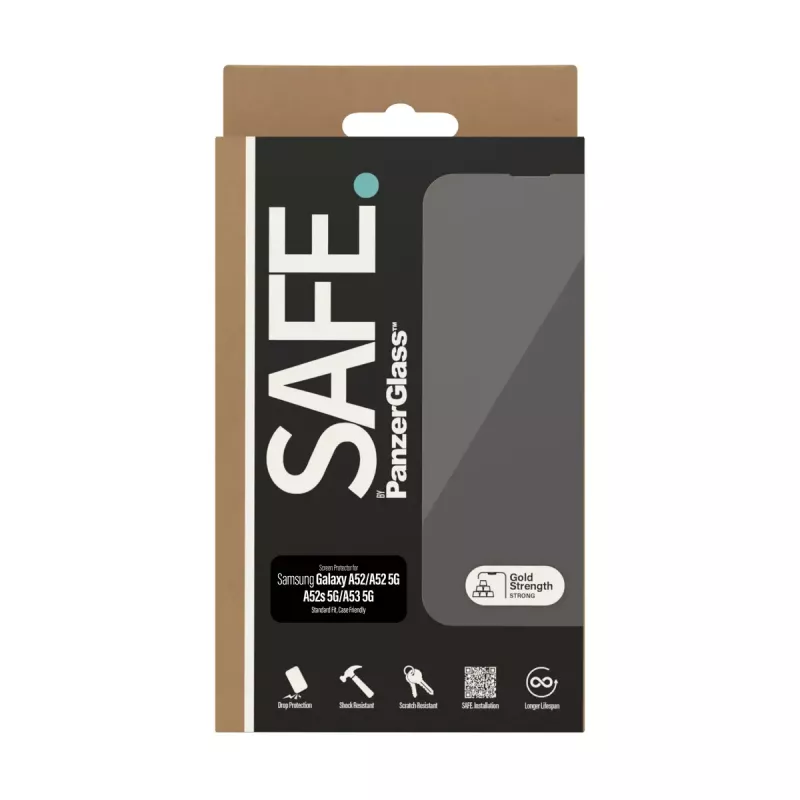 PanzerGlass SAFE. by ® Proteção de ecrã Samsung Galaxy A52 | A52 5G | A52s 5G | A53 5G | Ultra-Wide Fit