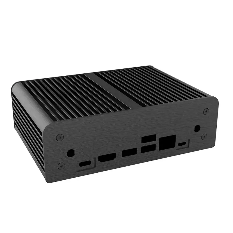 Akasa Machina N caixa de alumínio sem ventoinha para NVIDIA Jetson Xavier NX e Nano, preta