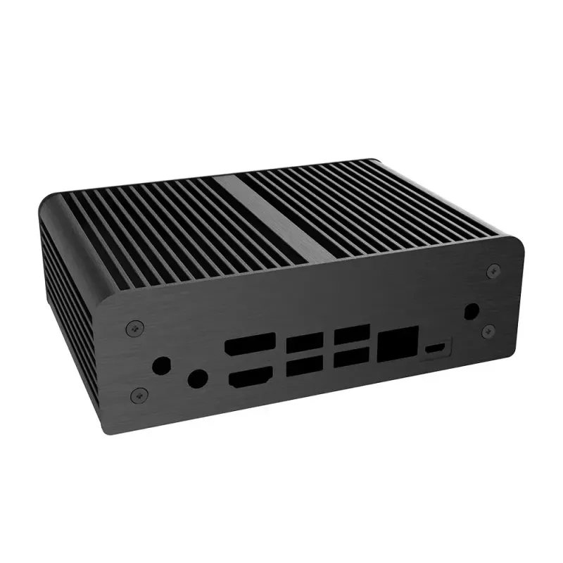 Akasa Machina N caixa de alumínio sem ventoinha para NVIDIA Jetson Xavier NX e Nano, preta