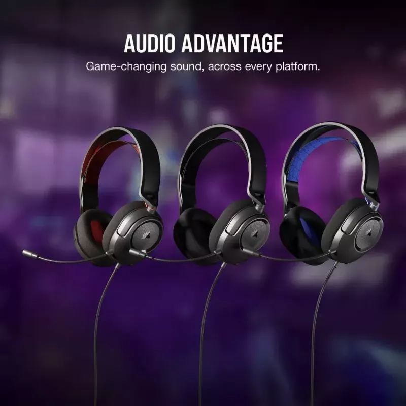 Auricular gaming com fios Corsair HS35 v2, vermelho