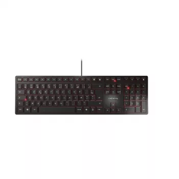 CHERRY KC 6000 teclado fino universal USB AZERTY belga preto