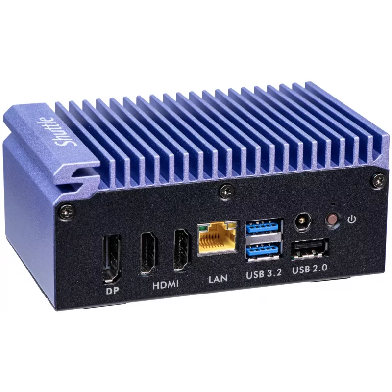 Shuttle Edge PC SPCEL12 mini PC industrial, Intel Celeron J6412 2 GHz, USFF 0,46 l, HDMI, DisplayPort, leitor de cartões