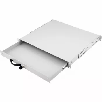 Unidade de gaveta Equip com fechadura gaveta 19' 1U RAL7035 cinzento claro