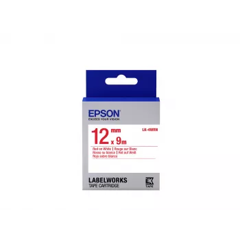 Cartucho de etiquetas Epson Standard LK-4WRN vermelho/branco 12 mm (9 m)