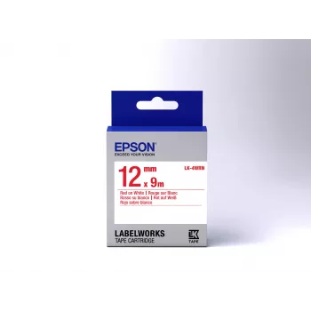 Cartucho de etiquetas Epson Standard LK-4WRN vermelho/branco 12 mm (9 m)
