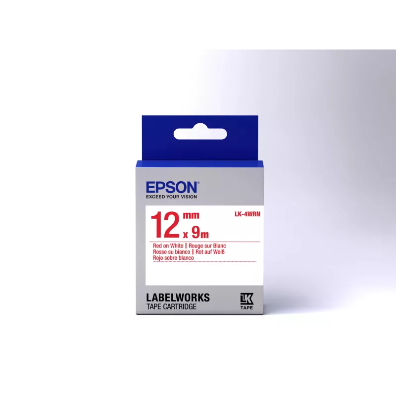 Cartucho de etiquetas Epson Standard LK-4WRN vermelho/branco 12 mm (9 m)