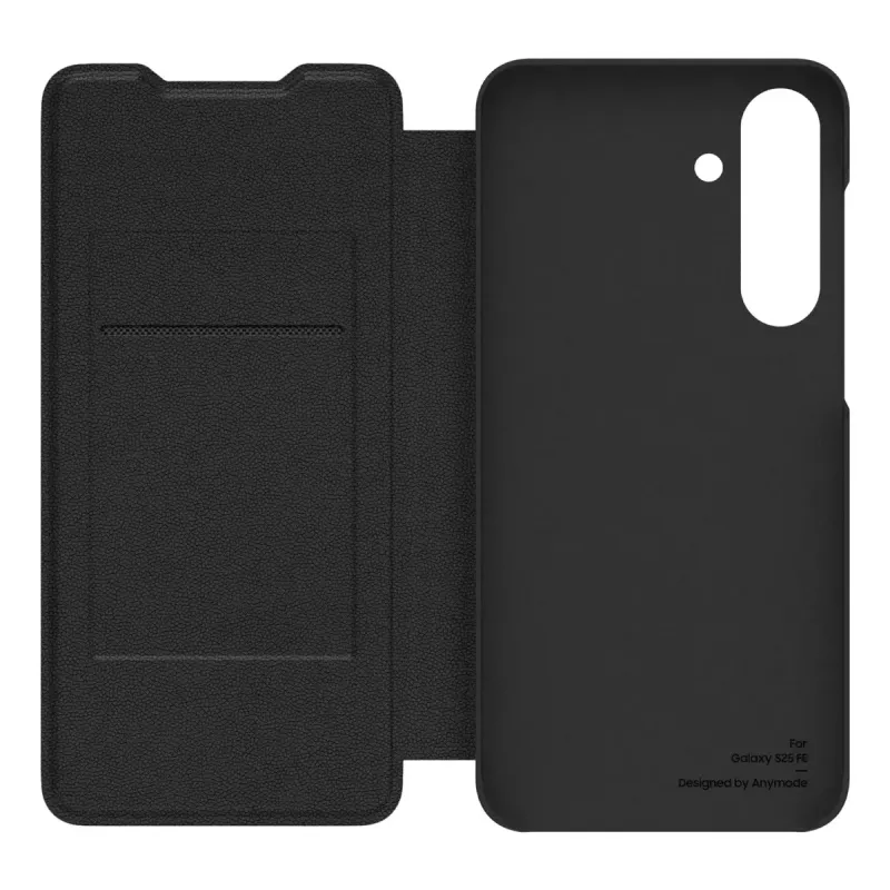 Capa flip Samsung Galaxy S25 FE 6,7 polegadas preto monocromático