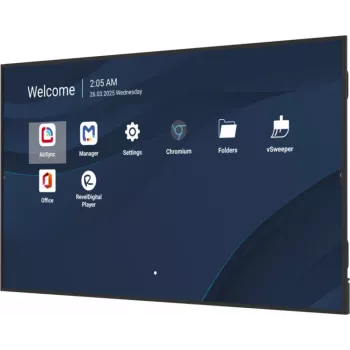Ecrã comercial 4K profissional de 98 polegadas VIEWSONIC CDE9831-1C, 3840x2160, 500 cd/m², Android 14, 24/7
