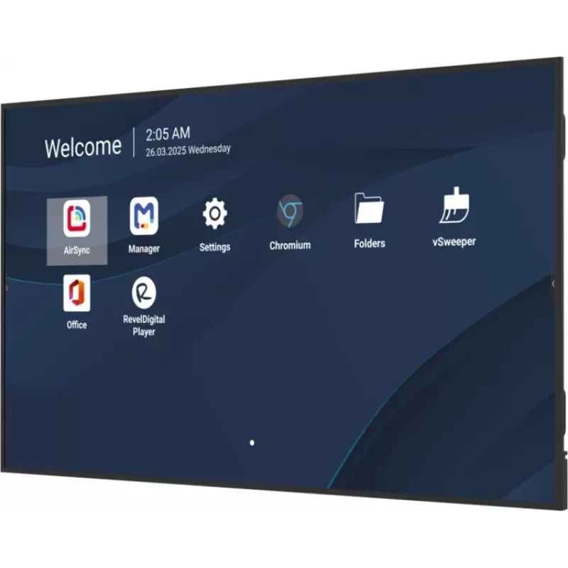 Ecrã comercial 4K profissional de 98 polegadas VIEWSONIC CDE9831-1C, 3840x2160, 500 cd/m², Android 14, 24/7
