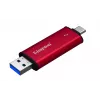SSD externo Kingston 1 TB Dual USB-A/USB-C Portable SSD — USB 3.2 Gen 2, leitura 1050 MB/s, escrita 950 MB/s, preto/vermelho