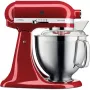 Robot de cozinha KITCHENAID Artisan 5KSM185PS, taça de aço inoxidável 4,8 L, 300 W, 10 velocidades, vermelho