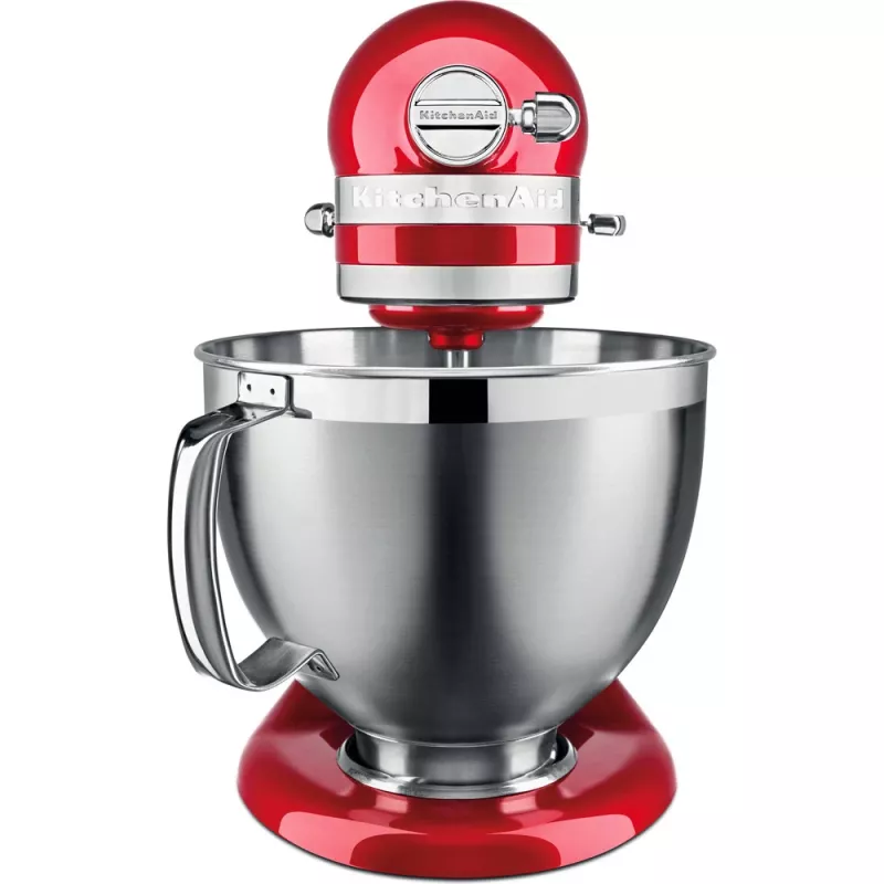 Robot de cozinha KITCHENAID Artisan 5KSM185PS, taça de aço inoxidável 4,8 L, 300 W, 10 velocidades, vermelho