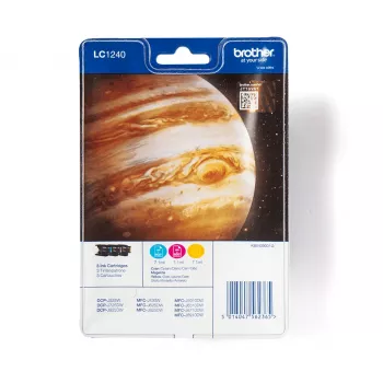 Cartucho de tinta Brother LC1240RBWBP XL Multipack C,M,Y