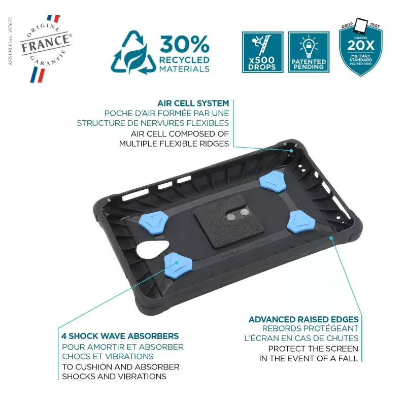 Capa Mobilis Galaxy Tab Active5 8'' capa rotação 360° alça de mão suporte