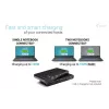 Estação de acoplamento KVM i-tec para 2 hosts HDMI, interface host USB-C, PD 2×100W, 4K@60Hz, 2×USB-A