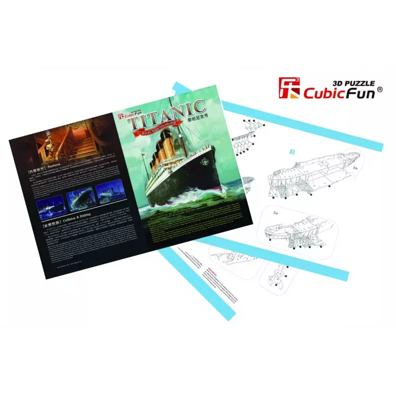 CubicFun T4011H Titanic Big puzzle 3D, 113 peças
