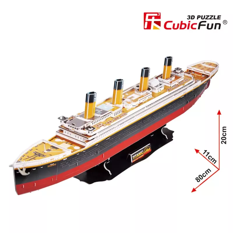 CubicFun T4011H Titanic Big puzzle 3D, 113 peças