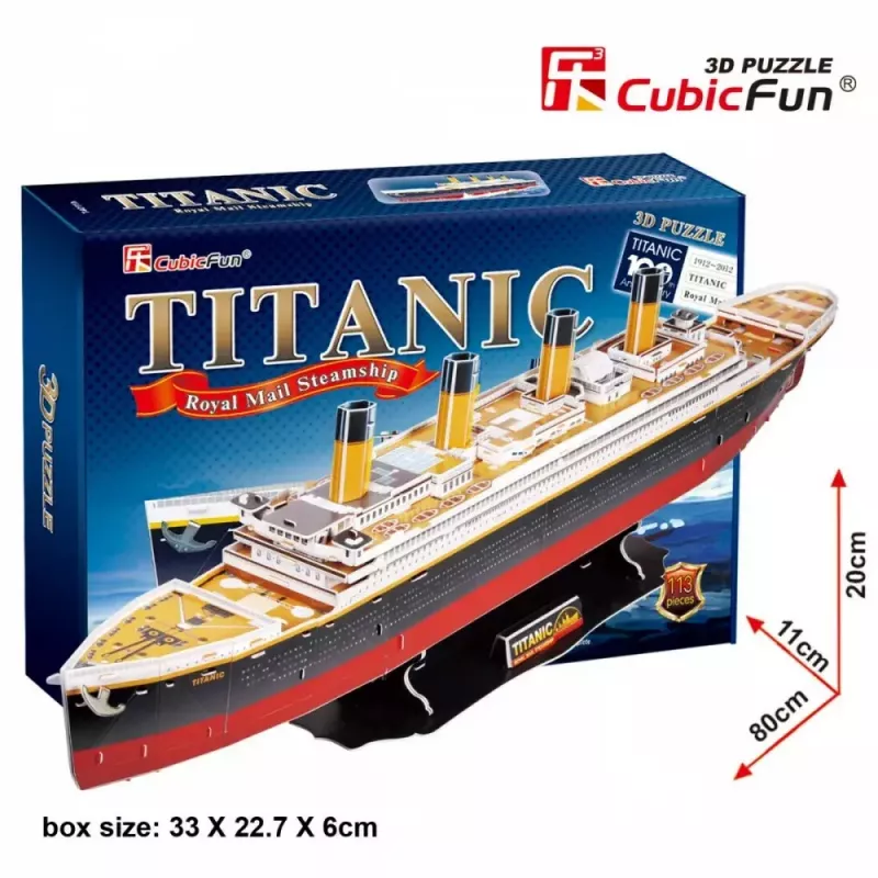 CubicFun T4011H Titanic Big puzzle 3D, 113 peças