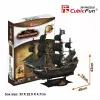 Puzzle 3D navio pirata 'Queen Anne's Revenge' modelo T4005H, kit de montagem em cartão CubicFun
