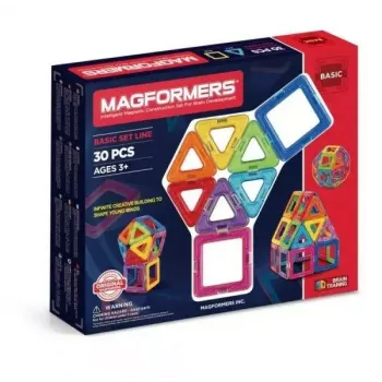 Magformers Magnetic Blocks conjunto básico de 30 peças da MAGFORMERS — brinquedo de construção magnético de 30 peças