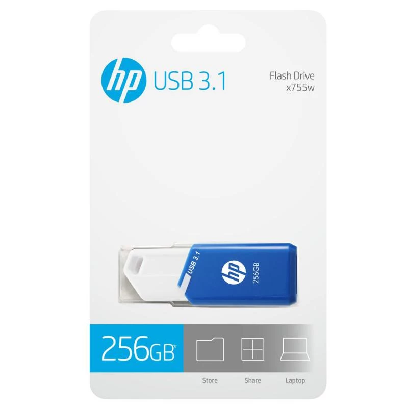 Pen USB HP x755w 256 GB USB Type-A 3.2 Gen 1 (3.1 Gen 1) azul, branco