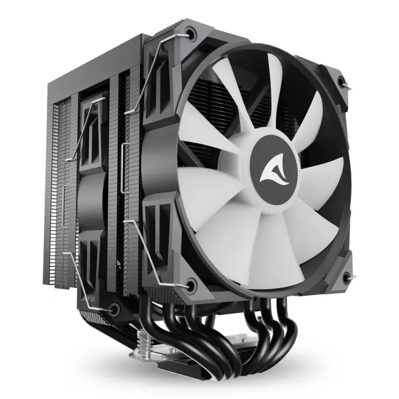 Arrefecedor de ar Sharkoon A60 RGB 12 cm 500–1800 rpm preto