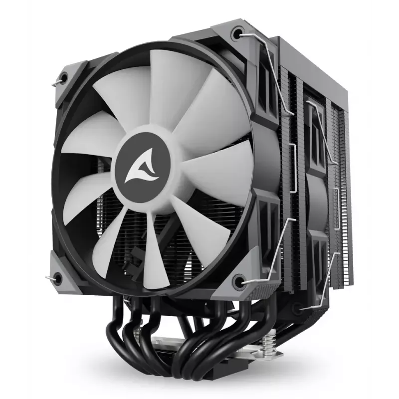 Arrefecedor de ar Sharkoon A60 RGB 12 cm 500–1800 rpm preto