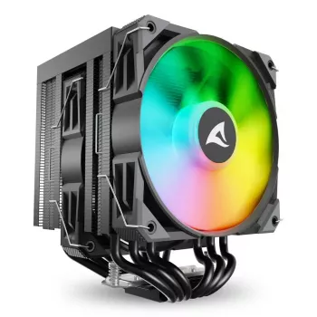 Arrefecedor de ar Sharkoon A60 RGB 12 cm 500–1800 rpm preto