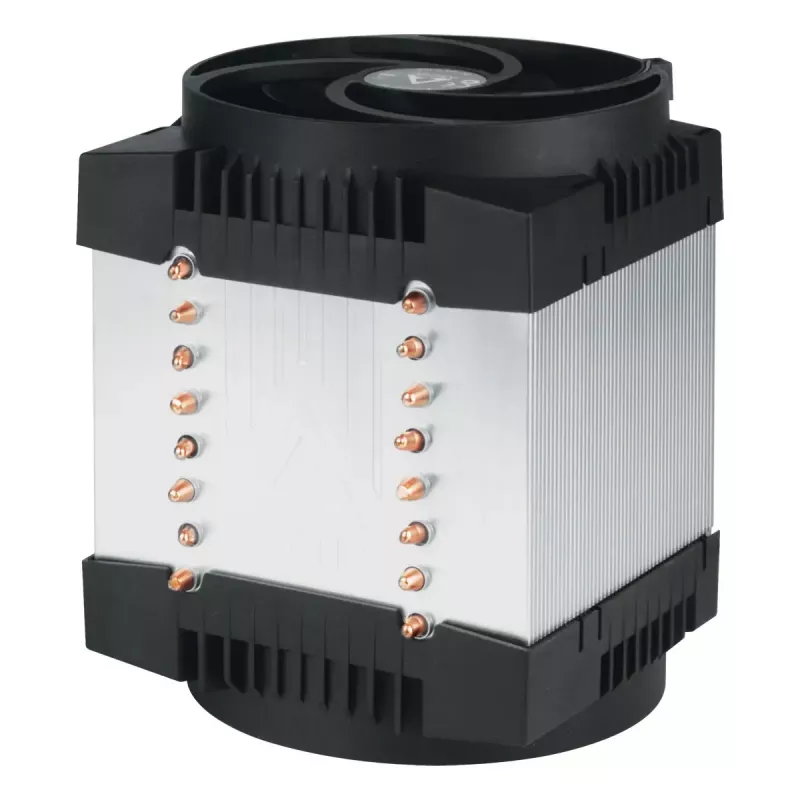 Arrefecedor de CPU para servidor 4U Arctic Freezer 4U‑M Rev. 2 — ventoinha de 120 mm, fluxo de ar 122,16 m³/h, rolamento de esferas duplo, 156×124×145 mm, TDP 350 W
