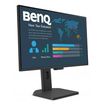 Monitor de escritório BenQ FHD 27 polegadas — 1920×1080, 5 ms, tipo IPS ângulo de visão 178°, mate, altifalantes integrados, VESA, altura ajustável
