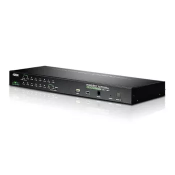 ATEN Switch KVM USB/PS/2 VGA de 16 portas sobre IP com porta periférica USB