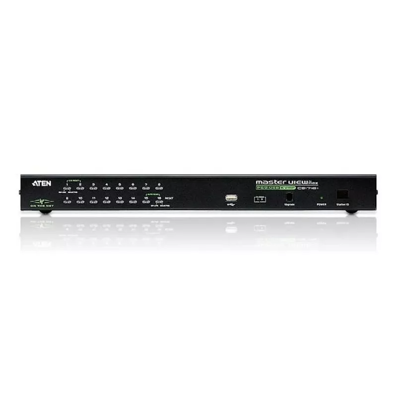ATEN Switch KVM USB/PS/2 VGA de 16 portas sobre IP com porta periférica USB